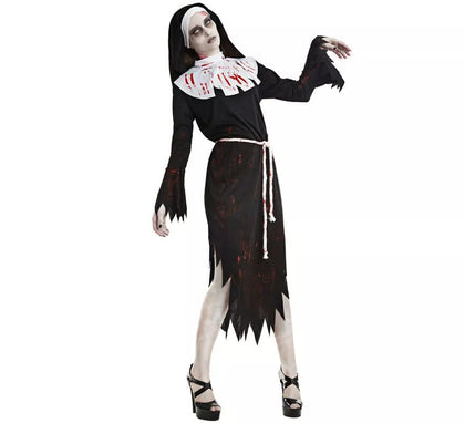 Disfraz de Monja Zombie para mujer