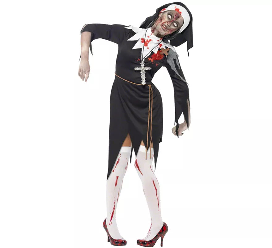 Disfraz de Monja Zombie para Mujer