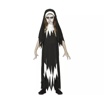 Disfraz de Monja Zombie para niña