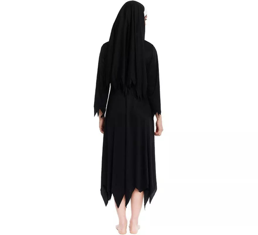 Disfraz de Monja Zombie túnica con picos para mujer