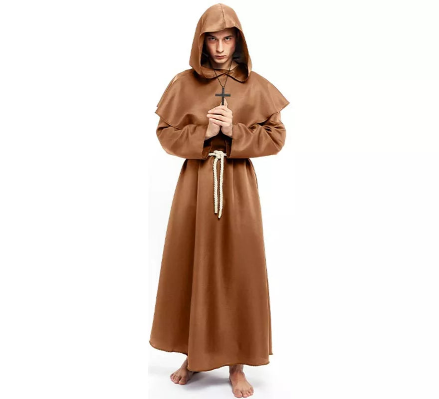 Disfraz de Monje marrón para hombre