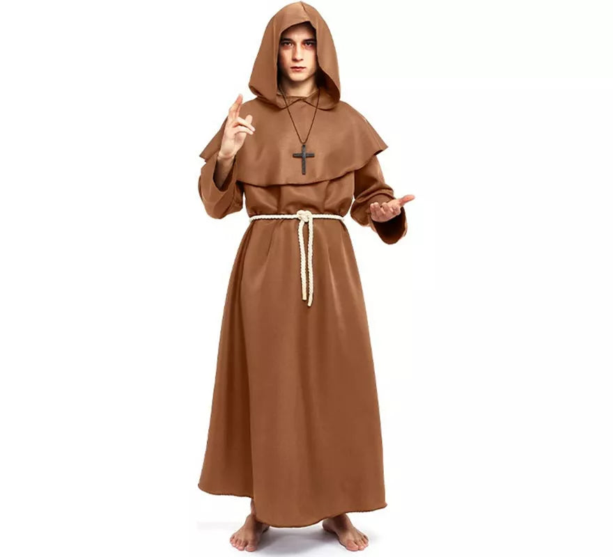 Disfraz de Monje marrón para hombre