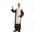 Disfraz de Monje Medieval marrón y blanco para niño