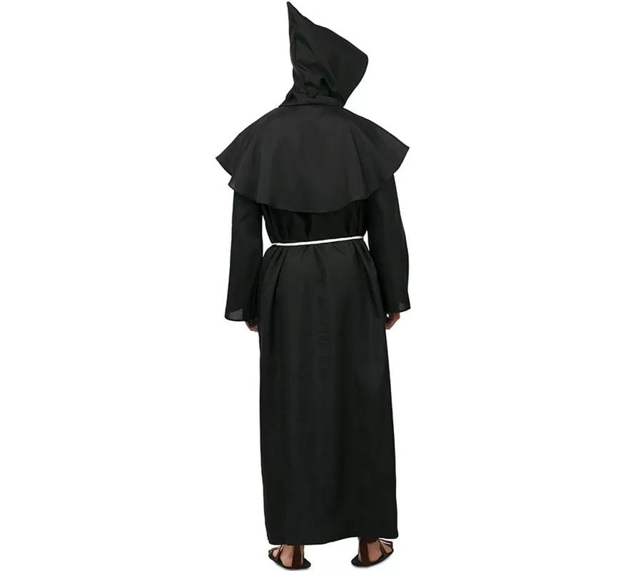 Translation missing: en.Disfraz de Monje medieval oscuro con cruz para hombre