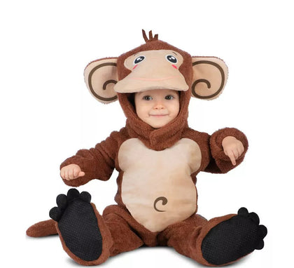 Disfraz de Mono con gorro y cola para bebé y niños