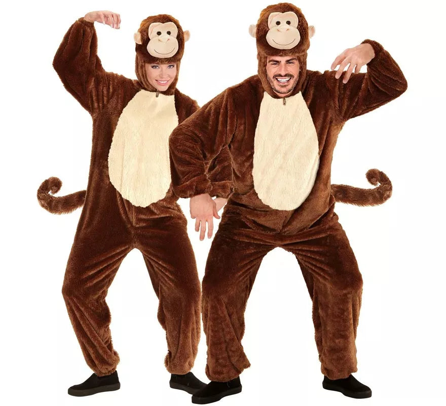 Disfraz de Mono de Peluche Suave para adulto