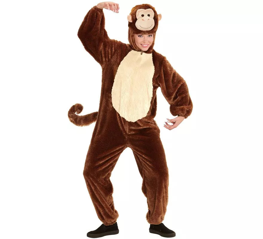 Disfraz de Mono de Peluche Suave para adulto