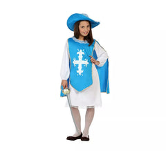Light blue Musketeer costume for girls