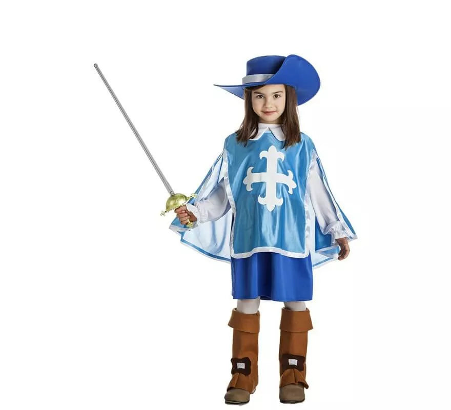 Translation missing: en.Disfraz de Mosquetera azul para niña