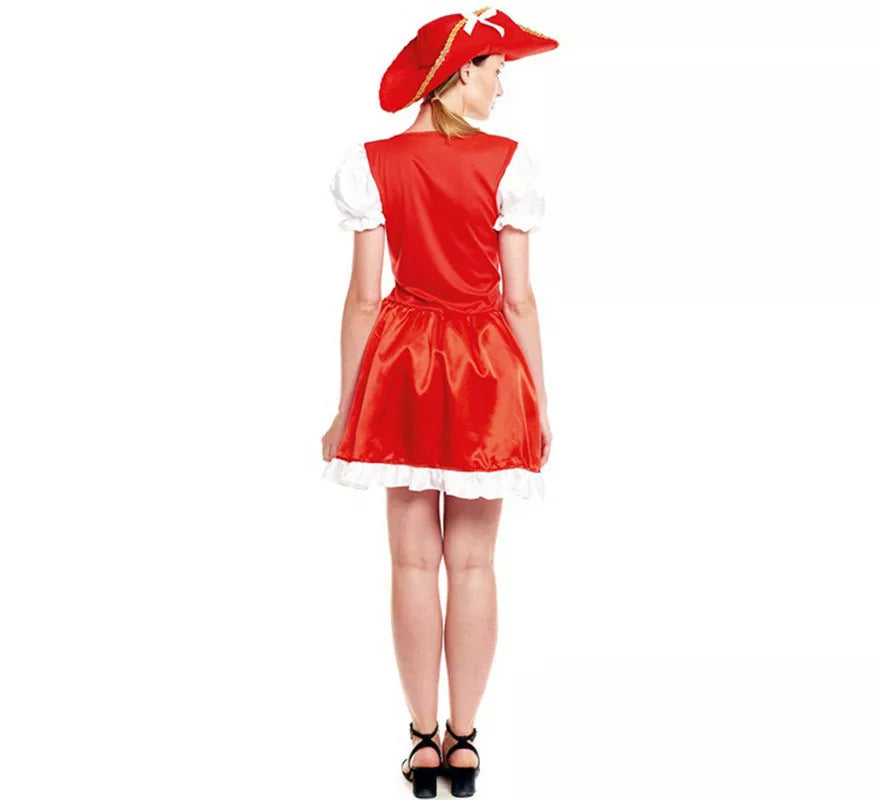 Disfraz de Mosquetera Roja en Vestido para mujer