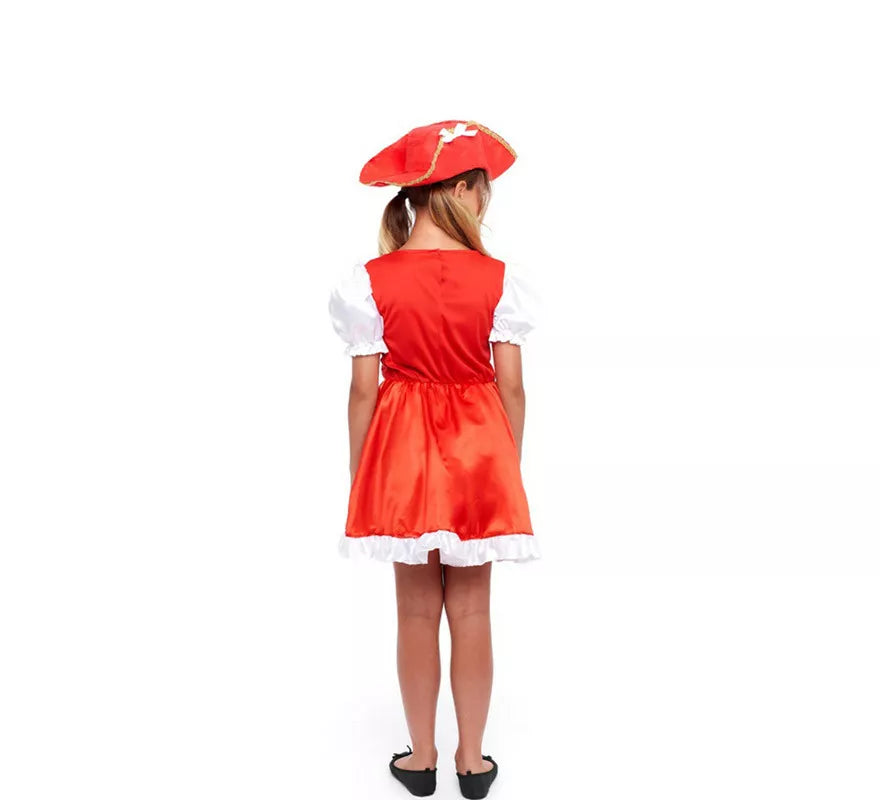 Translation missing: en.Disfraz de Mosquetera Roja en Vestido para niña