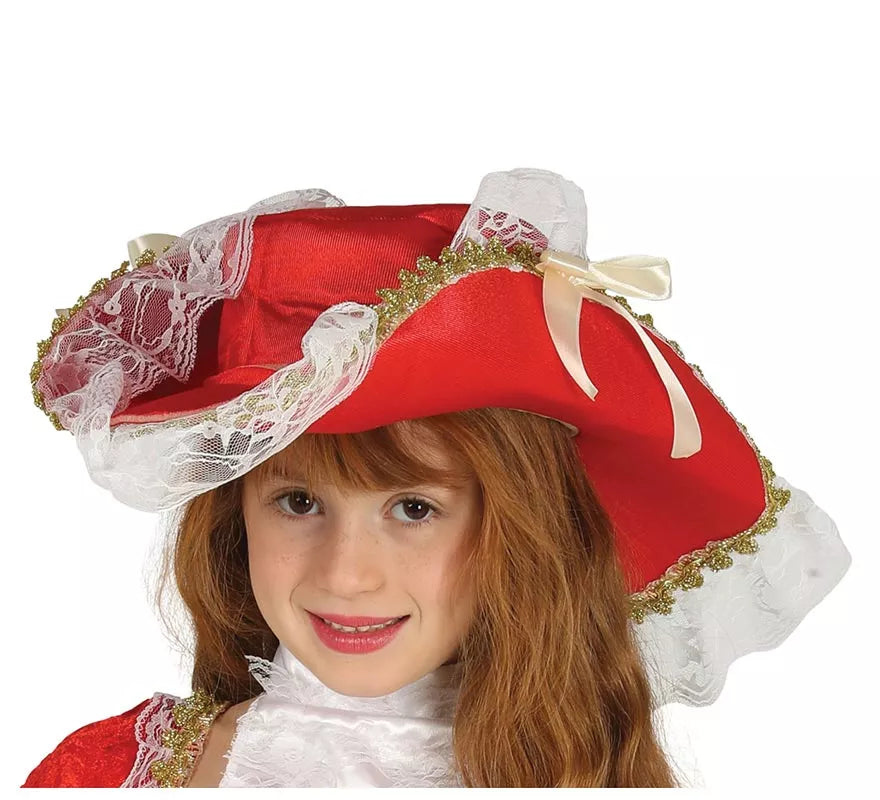 Translation missing: en.Disfraz de Mosquetera roja Flor de Lis para niña