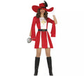 Disfraz de Mosquetera roja para mujer
