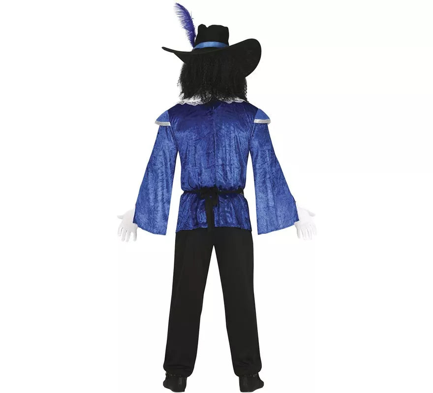 Translation missing: en.Disfraz de Mosquetero Azul Elegante para hombre