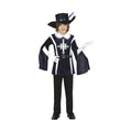 Disfraz de Mosquetero Azul Elegante para niño