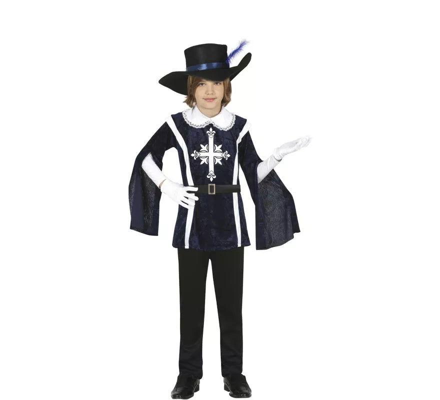 Translation missing: en.Disfraz de Mosquetero Azul Elegante para niño