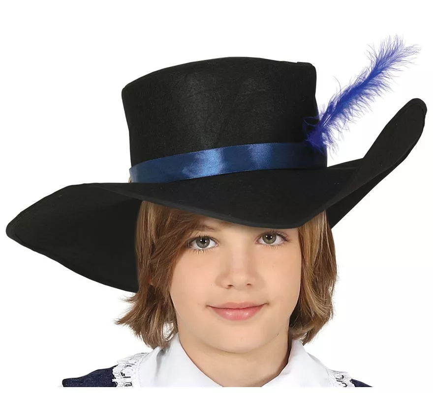 Disfraz de Mosquetero Azul Elegante para niño