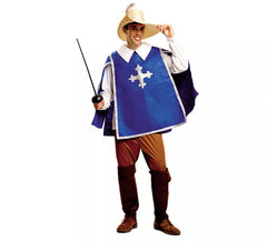 Blue Musketeer costume for men