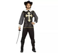 Disfraz de Mosquetero Negro para hombre