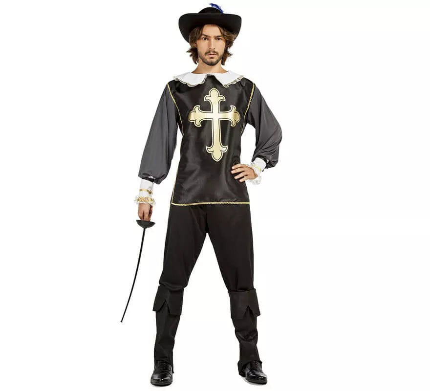 Translation missing: en.Disfraz de Mosquetero Negro para hombre