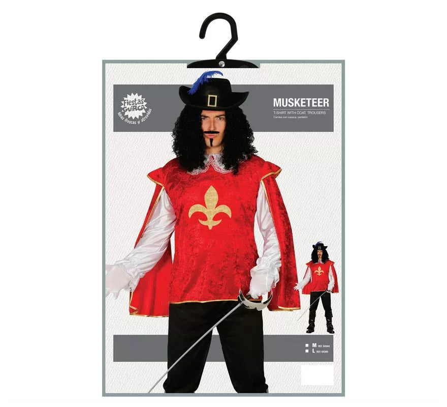 Translation missing: en.Disfraz de Mosquetero rojo para hombre