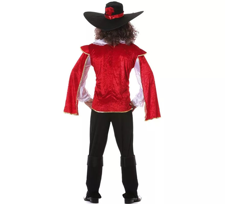 Disfraz de Mosquetero rojo para hombre