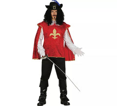 Red Musketeer costume for men