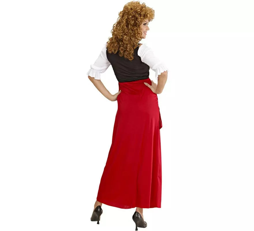 Translation missing: en.Disfraz de Moza de Taberna rojo y negro para mujer