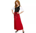 Disfraz de Moza de Taberna rojo y negro para mujer