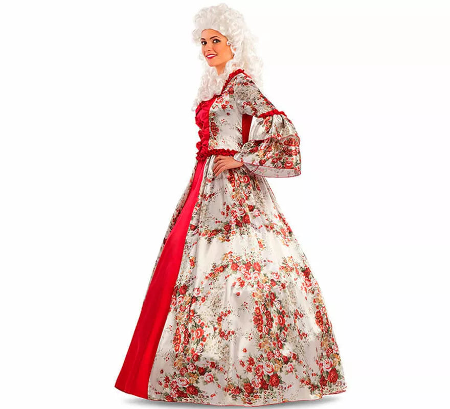 Disfraz de Mujer Colonial roja para mujer