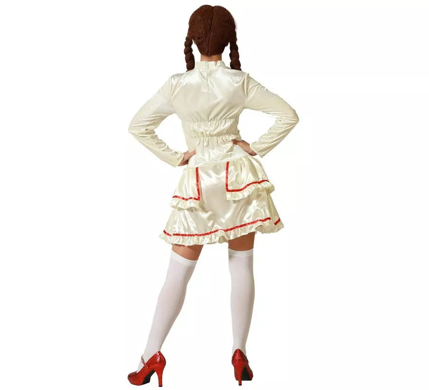 Disfraz de Muñeca de Porcelana Beige para mujer