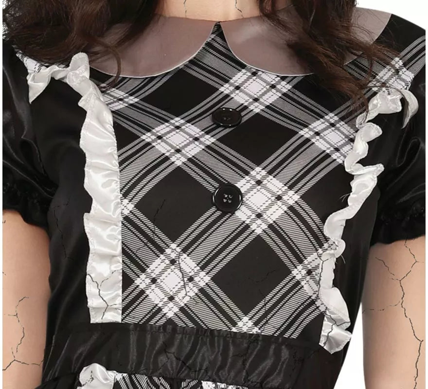 Disfraz de Muñeca de Porcelana Cuadros para mujer