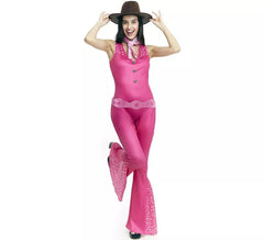 Fuchsia Cowgirl Famous Doll Costume for Women
