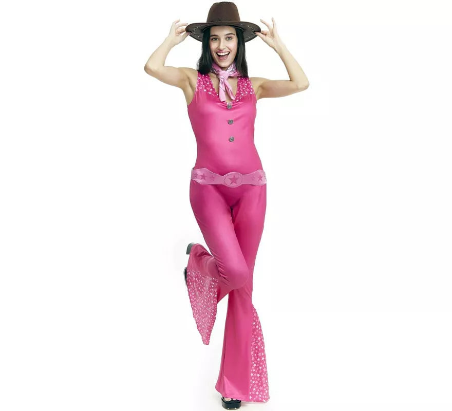 Translation missing: en.Disfraz de Muñeca Famosa Vaquera fucsia para mujer
