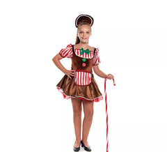 Christmas Gingerbread Doll Costume for Girls