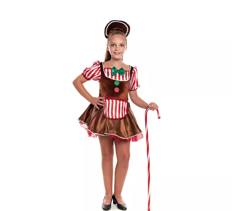 Translation missing: en.Disfraz de Muñeca Jengibre de Navidad para niña