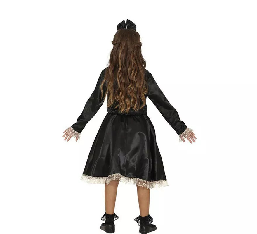 Disfraz de Muñeca Lazos negros para niña