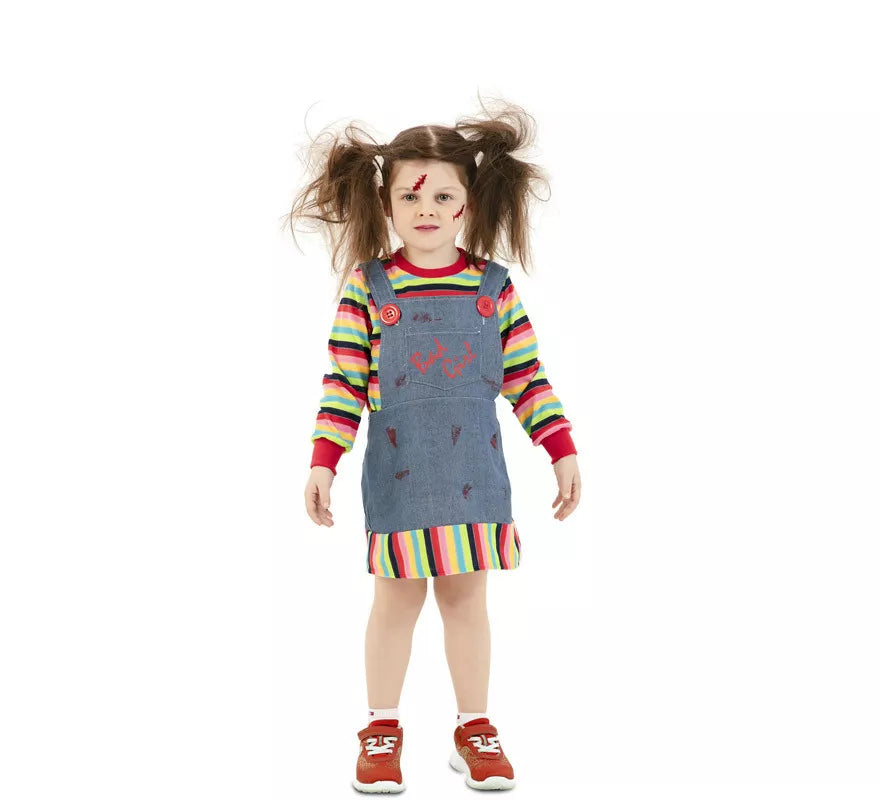 Translation missing: en.Disfraz de Muñeca Poseída con falda para niña