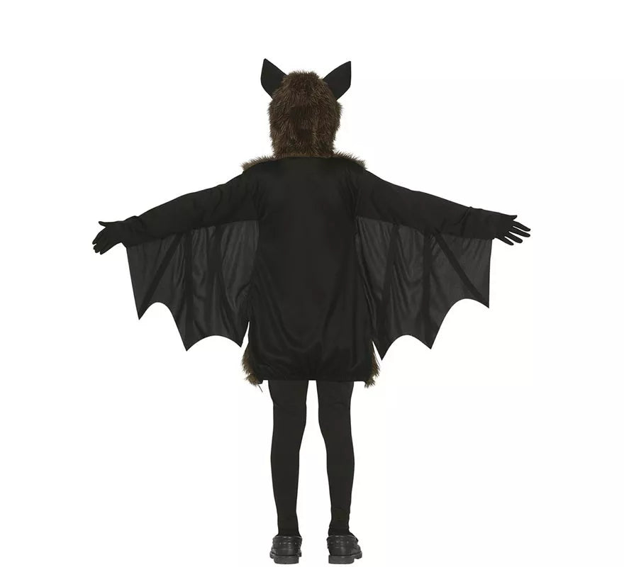 Disfraz de Murciélago Peludo Oscuro para niño
