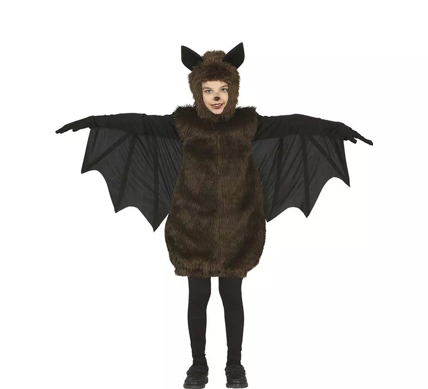 Disfraz de Murciélago Peludo Oscuro para niño