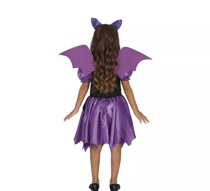Translation missing: en.Disfraz de Murciélago púrpura con alas para niña
