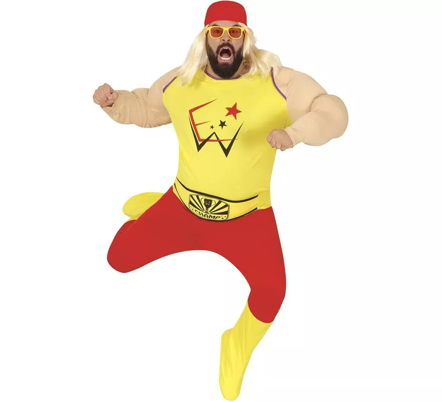 Disfraz de Musculoso de Lucha Libre para hombre