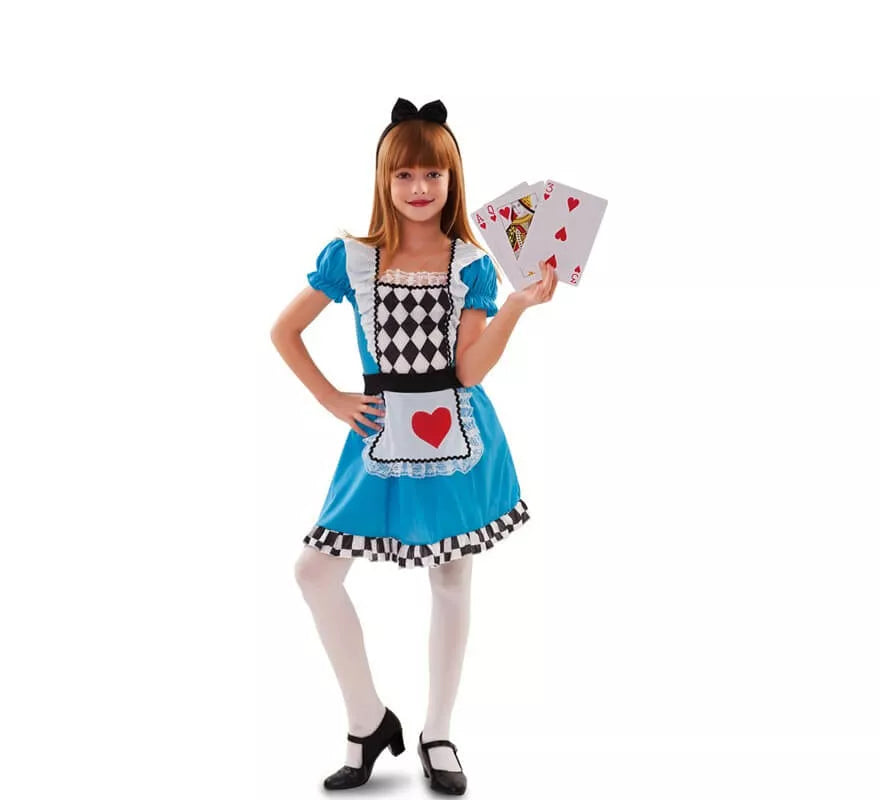 Disfraz de Niña del espejo con corazones para niña