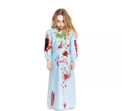 Demon Girl Costume in Blue Robe for Girls and Teenagers