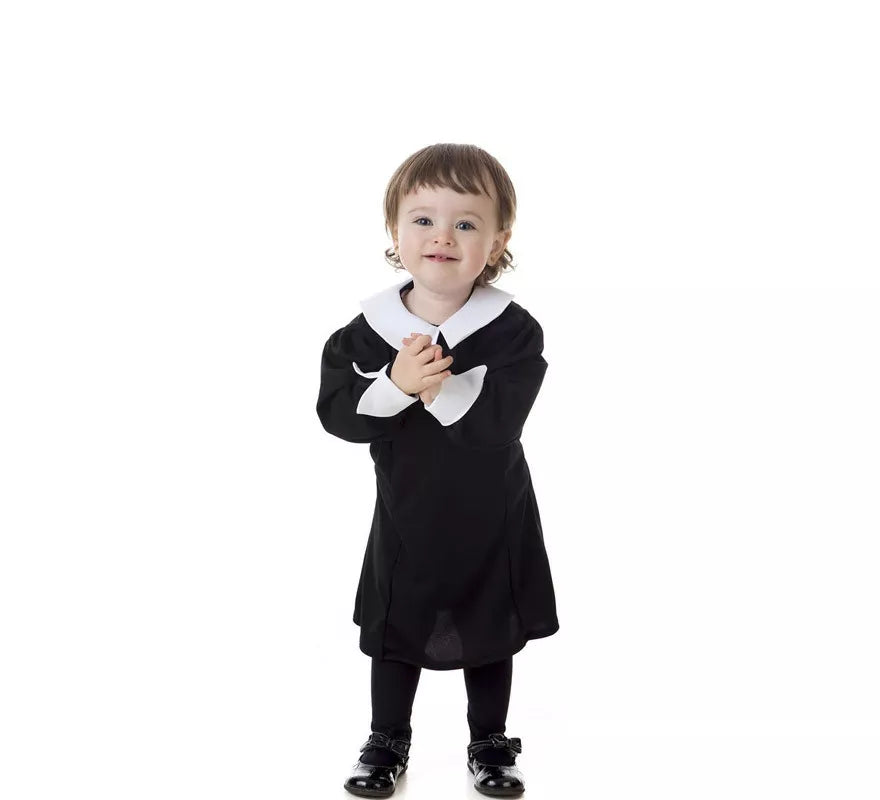 Translation missing: en.Disfraz de Niña Siniestra Clásico negro para bebé