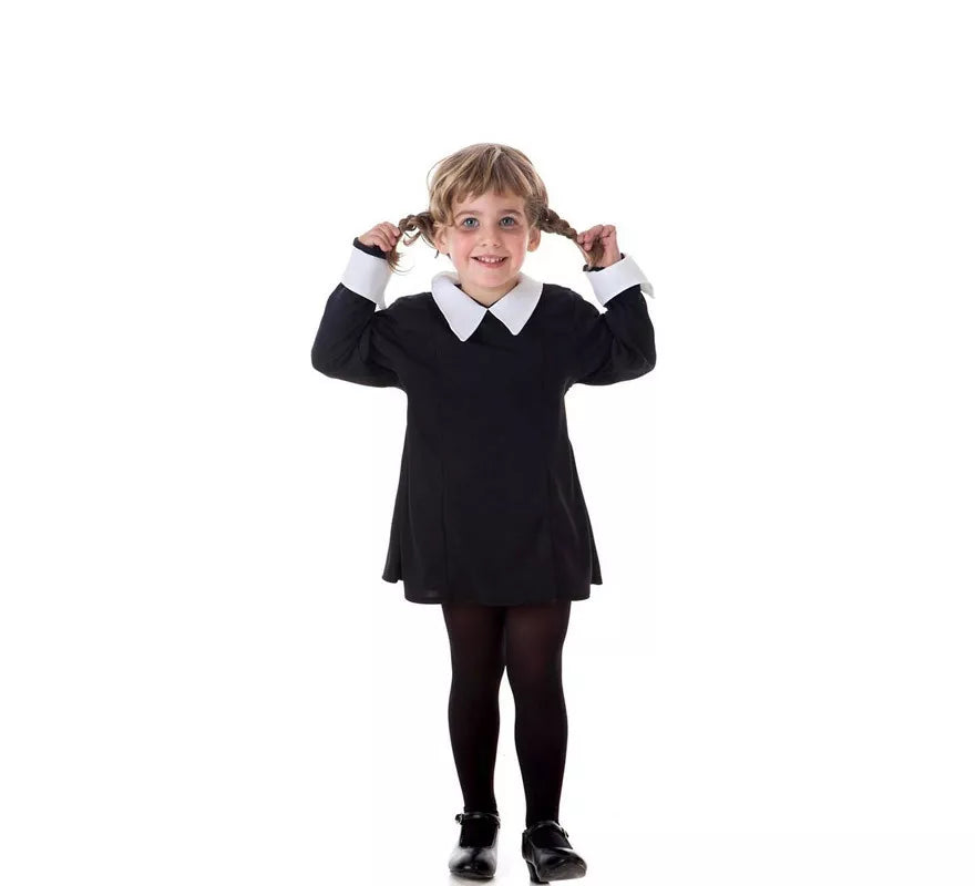 Disfraz de Niña Siniestra Clásico negro para niña