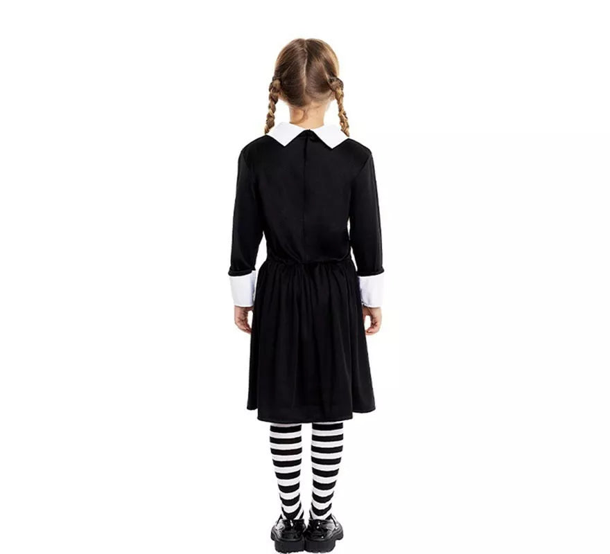 Disfraz de Niña Siniestra Clásico negro para niña y adolescente