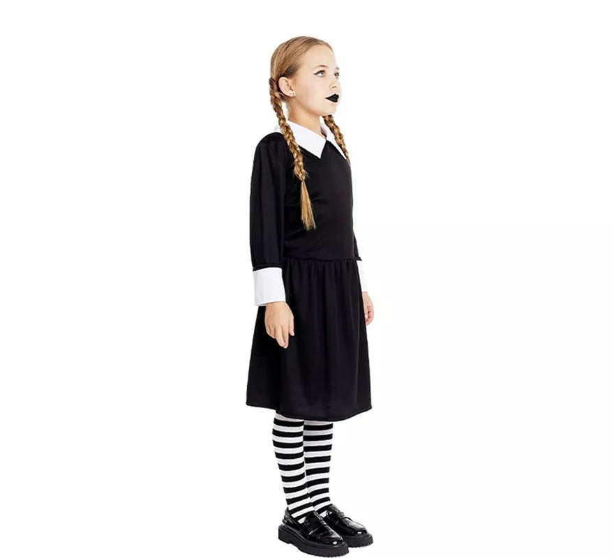 Translation missing: en.Disfraz de Niña Siniestra Clásico negro para niña y adolescente