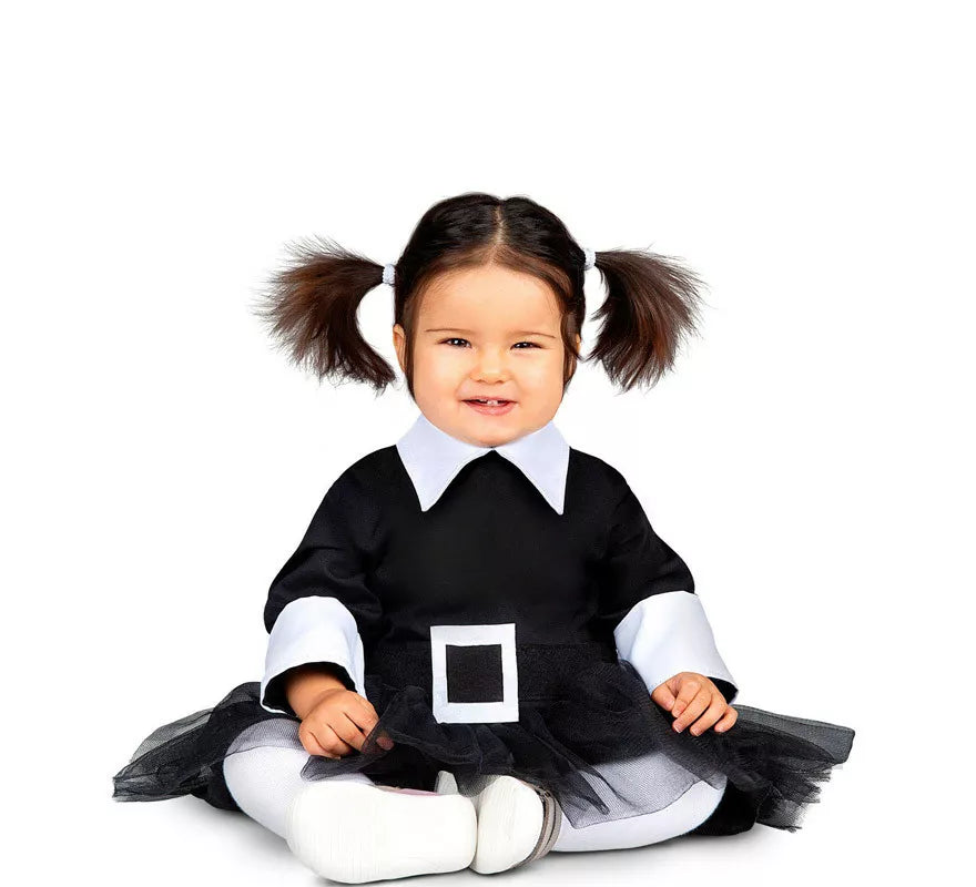 Translation missing: en.Disfraz de Niña Siniestra con falda para bebé