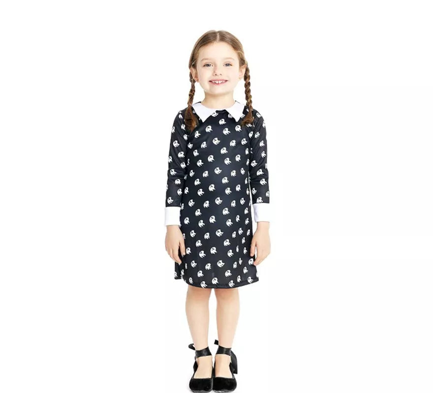 Translation missing: en.Disfraz de Niña Siniestra vestido estampado para bebé y niña